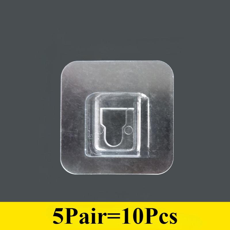 Selbstklebende Wandhaken, transparent, doppelseitig, Haken für Küche, Badezimmer, Aufbewahrung, Kleiderbügel, Stecker, Saugnapfhalter, Home Organizer