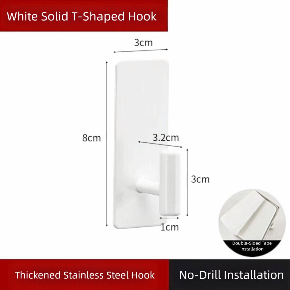 Self-Adhesive Sticky Holder Waterproof Closet Stick Robe Towel Hooks  Bathroom