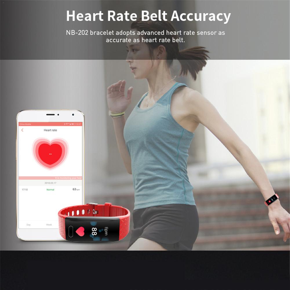Buy New NB-202 Heart Rate Sleep Monitoring Waterproof Step Movement Color  Screen Smart Bracelet at affordable prices — free shipping, real reviews  with photos — Joom
