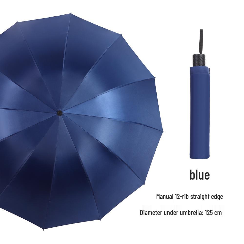Extra-Large Reinforced Double Business Umbrella - UV Protection & Weather Resistant