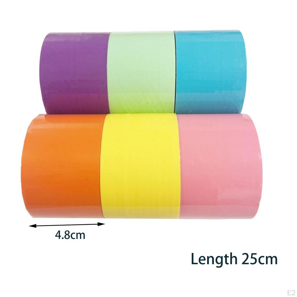 6Pcs Funny Sticky Ball Tape,Rainbow Colors Toys,DIY Tape Toy,Candy Color for Party Adult