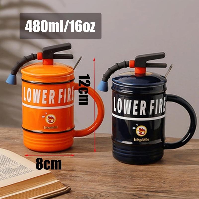 480ml Ceramic Mugs Creative Coffee Cups with Handle Breakfast Latte Cappuccino Tea Cup Oatmeal Breakfast Mug Drinkware Kitchen