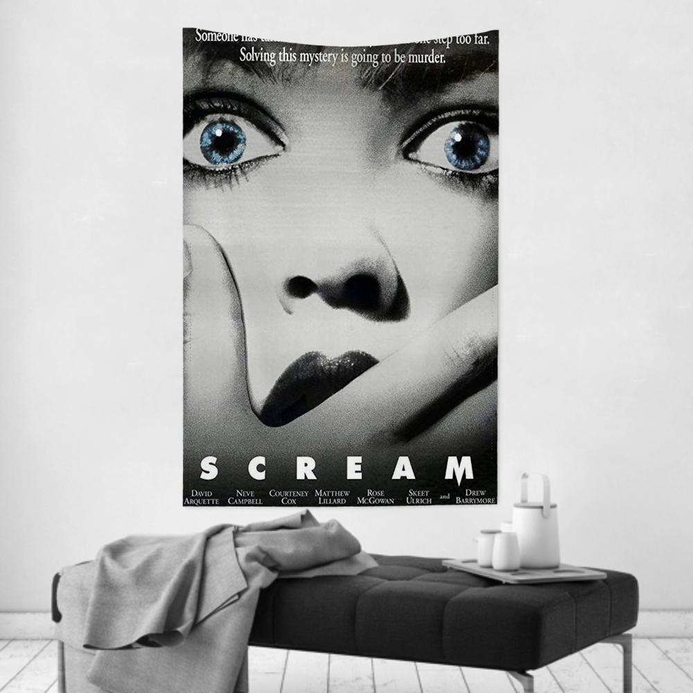 American Thriller Suspense Movie SScream Tapestry Room Decor Wall Cloth Party Hanging Background Room Decor Baby Room