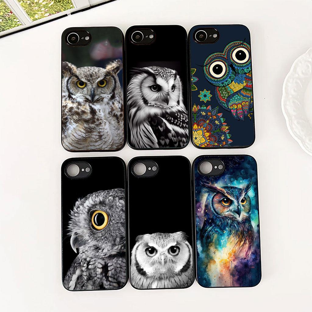 Owl Cartoon Phone Cover Soft Case for Apple iPhone 17 Air 12 13 Pro Max Mini ProMax 7 + 8 Plus Casing