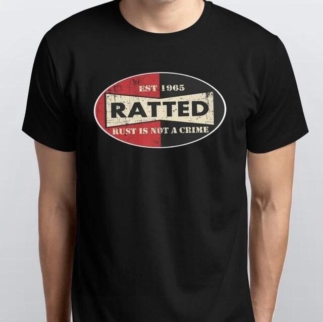 RATTED RAT ROD HOT ROD T-SHIRT CLOTHING RAT ROD T-SHIRT MALE Tees