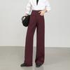 1116 Autumn Casual Pants Mopping Wide-leg Pants Commuting Fashion Casual High-waisted Yuppie Pants Versatile Suit Wool Tencel