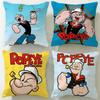 Classic Cartoon Popeye the Sailor Cushion Cover Soft & Easy-Wash Pillow Case – Versatile for Couch, Bed, Travel and Office