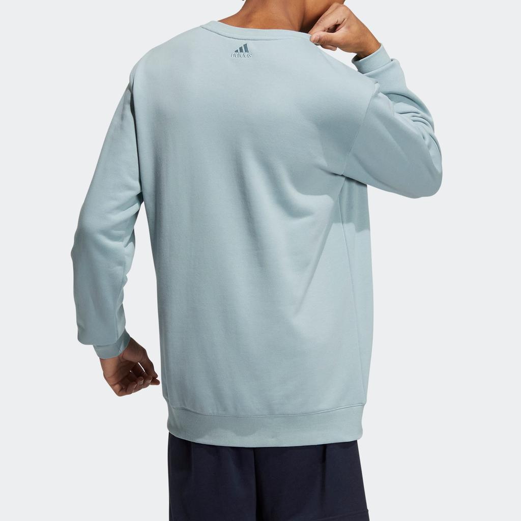 Adidas China Bos Sweatshirt With Brand Logo Print Crew Neck Pullover Long Sleeve Unisex Tops Teal IB2754