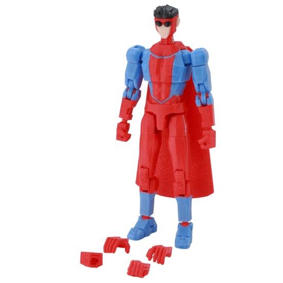3D Printed Action Figure with Accessories Posable Cartoon Character Model Movable Joints Figure Decoration Collectible Gift for Animation Lovers