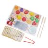 Wooden Play Food Set Kids Early Education Fruit Skewers Toys Pretend Accessories
