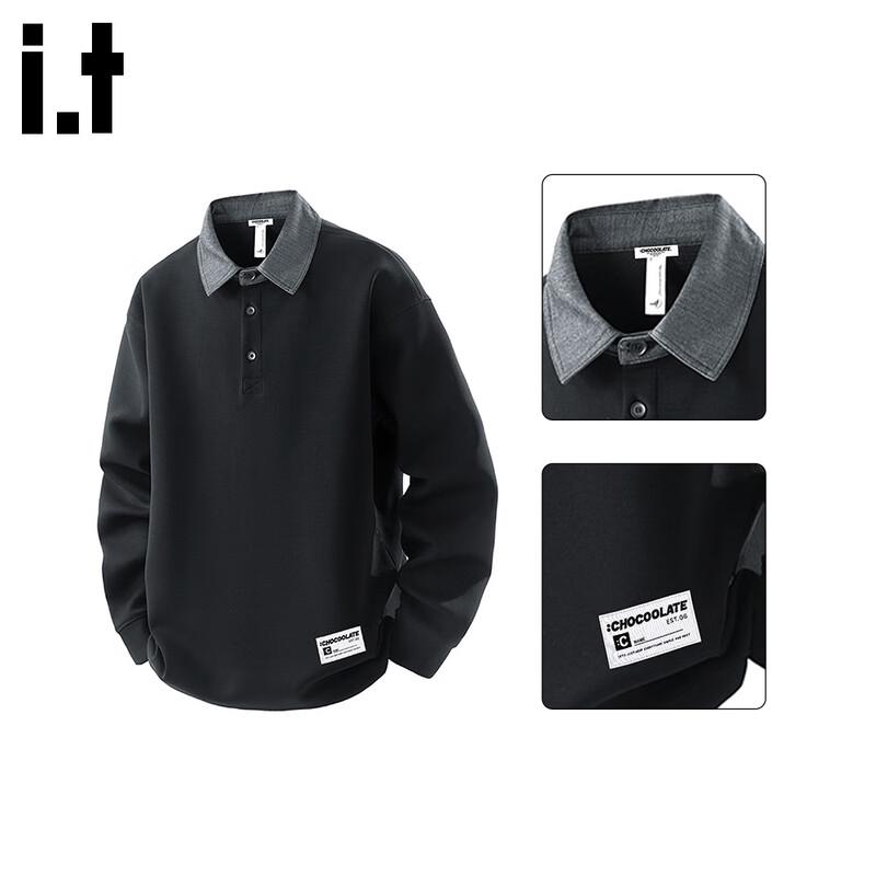 

CHOCOOLATEit Men s Loose Fit Long Sleeve Polo Sweatshirt XL