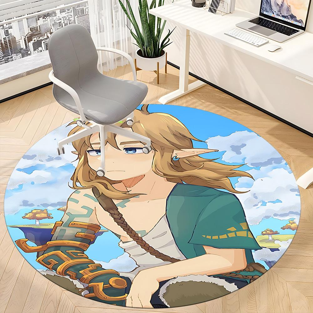 1pc The Legend of Office Round Area Rug, Under Office Chairs Bedroom Living Room Home Decor, Room Decoa1016208