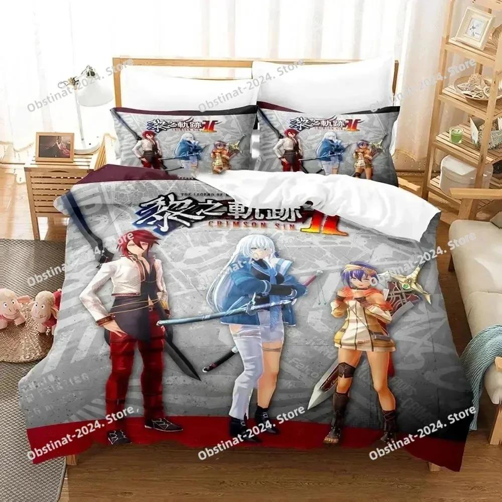 Anime The Legend Of Heroes Bedding Set Duvet Cover Bed Set Quilt Cover Pillowcase Comforter King Queen Size Boys Adult Bedding