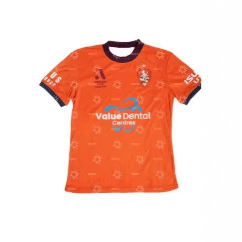 First Division Brisbane Roar home football jersey 3D printing autumn sports quick-drying men's T-shirt children's clothing