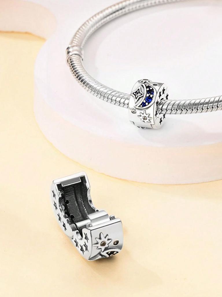 Gemstone Starry Sky Beadsclips And Spacers Charm Silve Plated Fit Charms Copper Originalbracelet For Jewelry Making Diy Charm