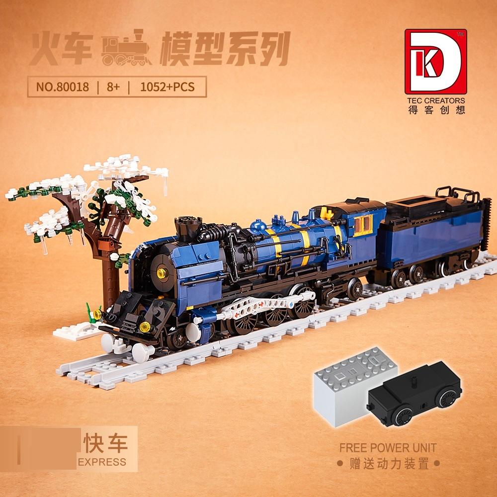 Unlimited Train Building Blocks Ore Train Steam Train Leader Orient Express Model Assembled Brick Toys For Kids Christmas Gift