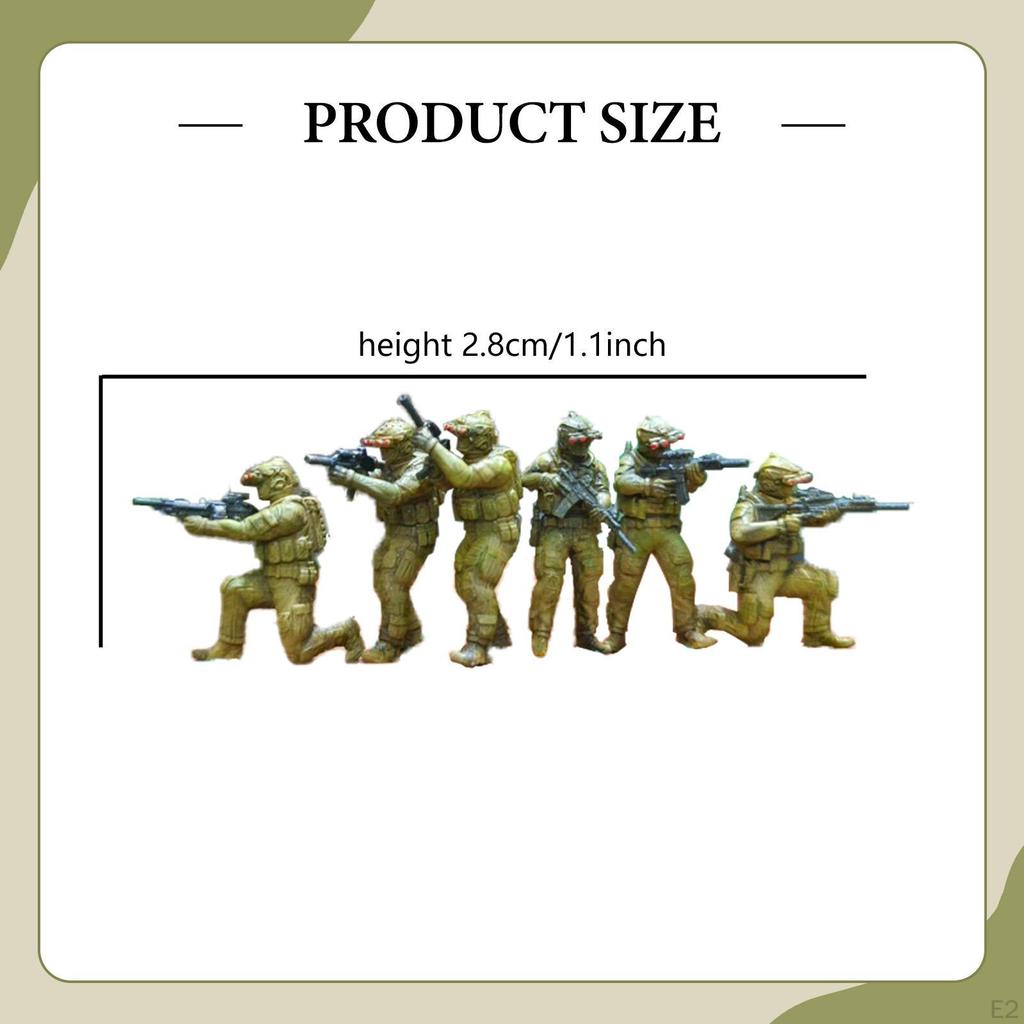 6 Pieces 1:64 Miniature Figures People Figurines Dollhouse Accessories Sand Table Dioramas