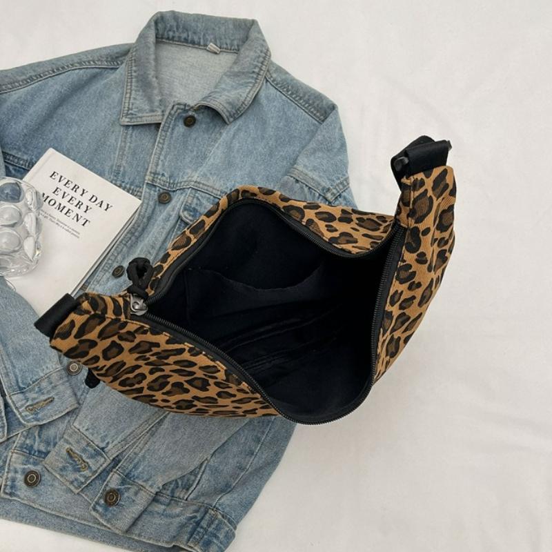 Leopard Print Best Selling Crossbody Bag Sporty and Casual Single Shoulder Bag Popular and Versatile Dumpling Bag