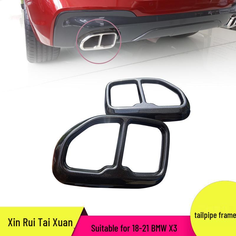 

BMW X3 (18-21) Black Stainless Steel Quad Exhaust Tailpipe Frame Accessories