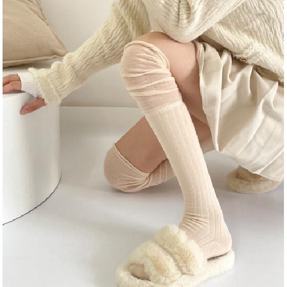Autumn and winter casual patchwork over-the-knee socks, trendy long tube socks, knee pads, Korean style, popular and simple jk Socks
