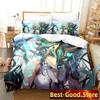 3D Genshin Impact Xiao Bedding Set Duvet Cover Bed Set Quilt Cover Pillowcase Comforter King Queen Size Boys Adult Bedding