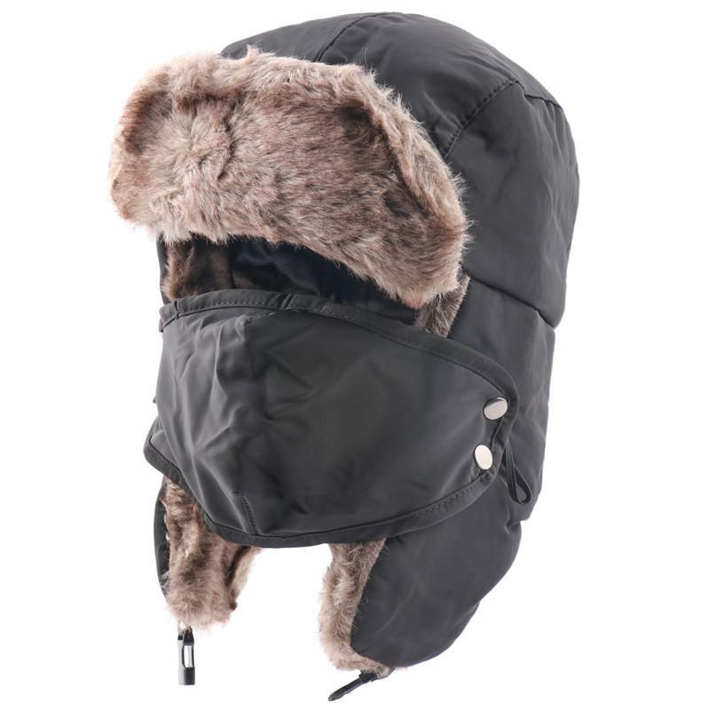 Unisex Winter Warm Hat With Ear Protection Waterproof Windproof Outdoor Cap Cycling Hiking