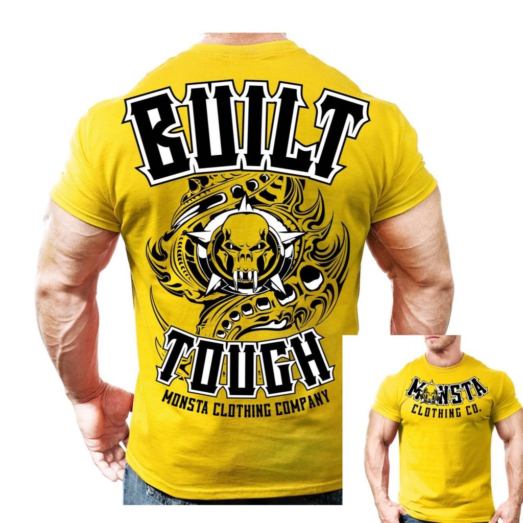 Built Tough Train Hard Fitness Training Sports Trend Leisure TShirt Mens and Womens Luxury Brand Top