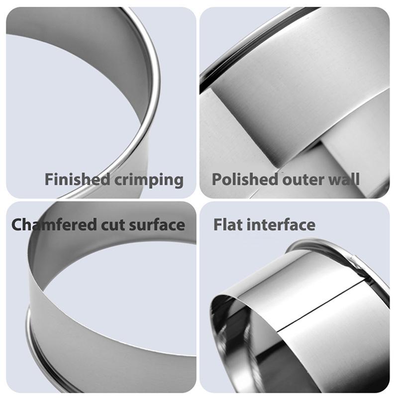 11Pcs Round Cookie Biscuit Cutters Circle Pastry Cutters Baking Circle Ring Mold