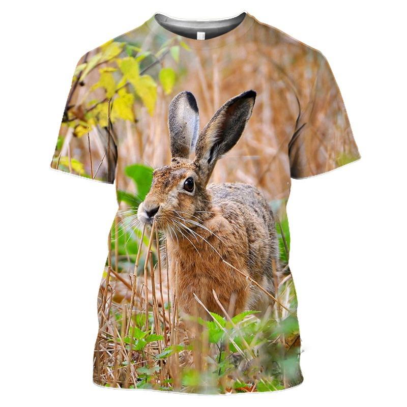 Summer Outdoors Hunting Camouflage T Shirt for Men Fashion New Casual Personality Printed Animal Pattern Round Neck Tees Tops