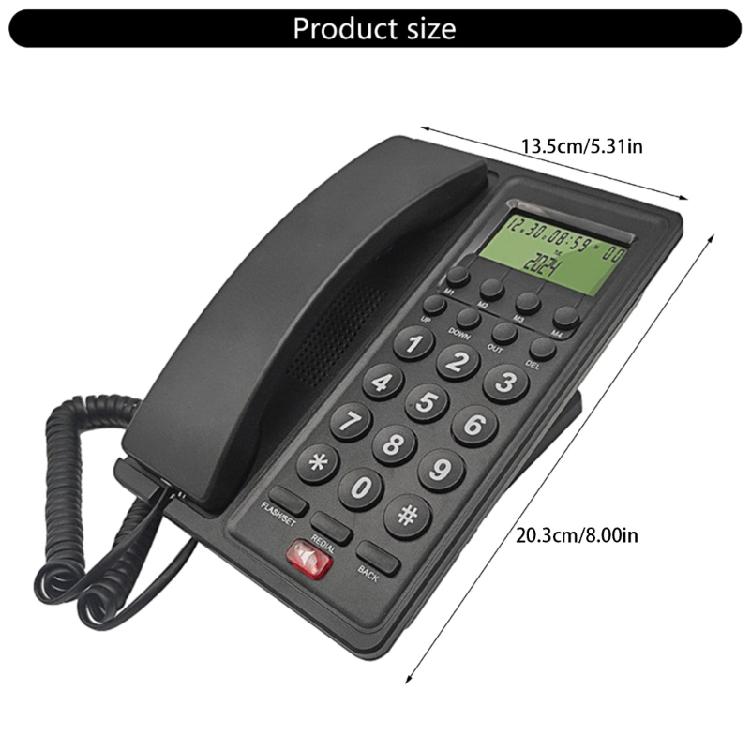 Corded Landline Phone Fixed Telephone for Hotel Room, Office Use With Caller Display, MultipleLine Connection