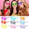 Colorful Rimless Star Party Sunglasses: Fun One-Piece Design