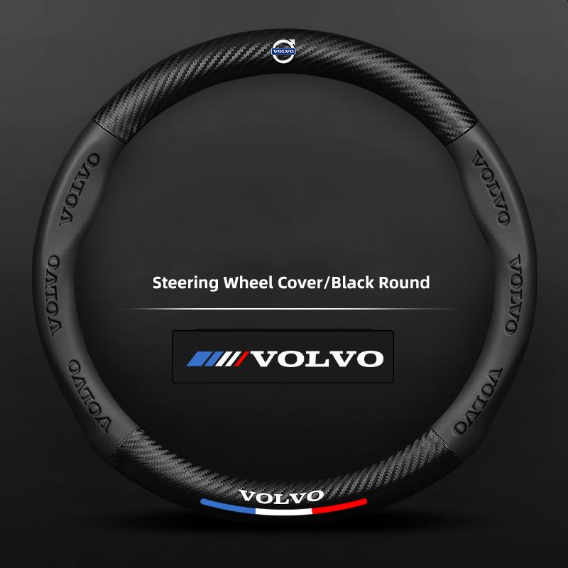Carbon Fiber Leather Car steering wheel cover Protective Shell For Volvo Xc60 Xc90 V40 V60 S60 V50 V90 S80 C40 XC40 V70 XC70 C30