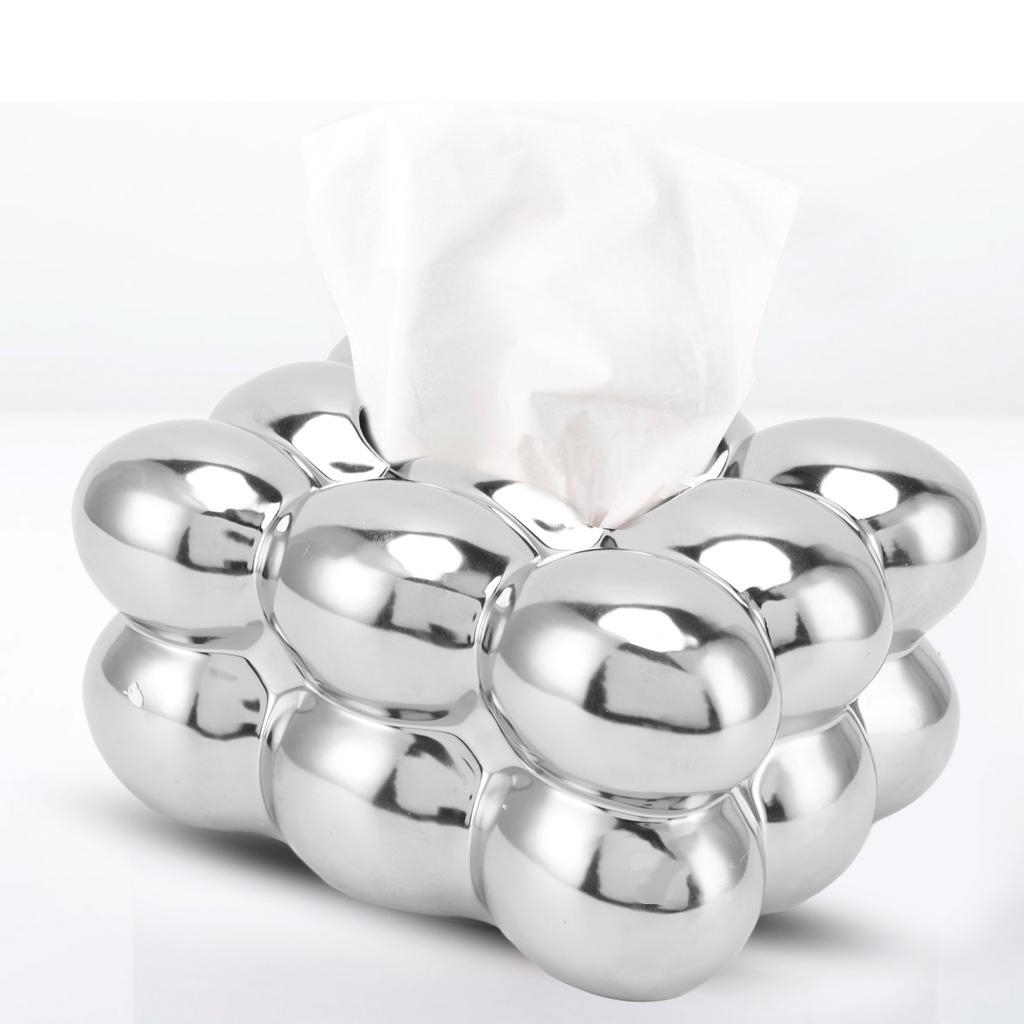 Electroplated Ceramic Tissue Box Case Holder Decorative Elegant Facial Tissue Napkin Dispenser Box