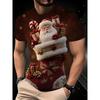 2026 Christmas T-Shirts Summer Funny Santa Claus Fashion Tops Tee Mens Shirts Summer Holiday Boys Casual Streetwear Clothing