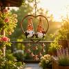 Santa Claus Christmas Wind Chime Home Decor Elk Metal Wind Chime Acrylic 2D Flat Christmas Hanging Ornament Window