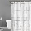 Square Plaid Shower Curtain With Hooks Waterproof And Durable Bathroom Cover For Stylish Decor