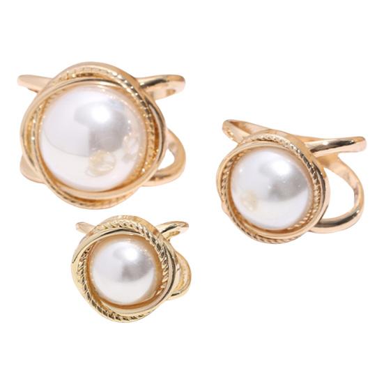 Women Scarf Ring Silk Scarf Ring Clip Faux Pearl Scarf Clasp Elegant Slide