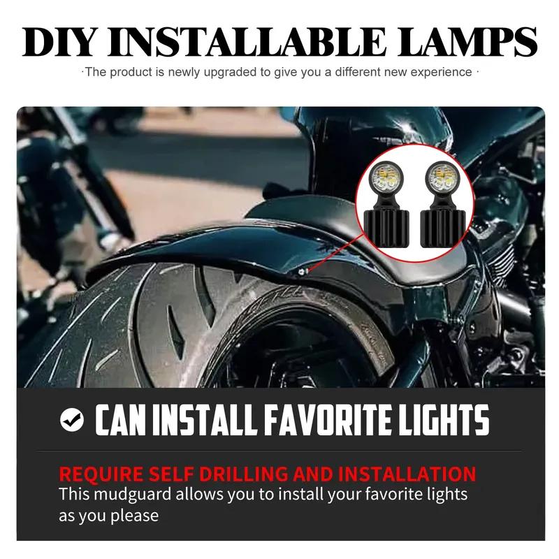 Motorcycle Rear Short Fender Mudguard Cover Without Light For Harley Softail Breakout FXBR Fat Boy FXDR 2018 2019 2020 2021-UP