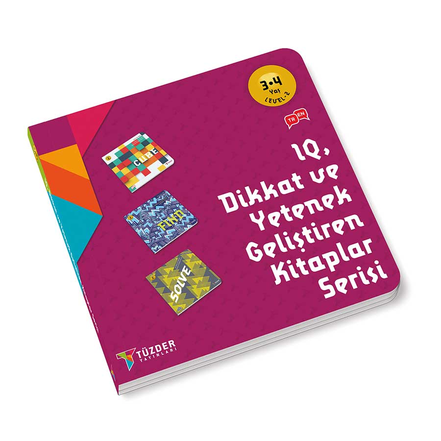 3-4 Years Old SET OF 6 (LEVEL-1-2)/ Series of Books That Improve IQ, Attention and Ability English-Turkish English-Turkish