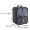 Black And Gray Shoe Organizer Bag For Travel Bedroom And Makeup Storage Cube Shape