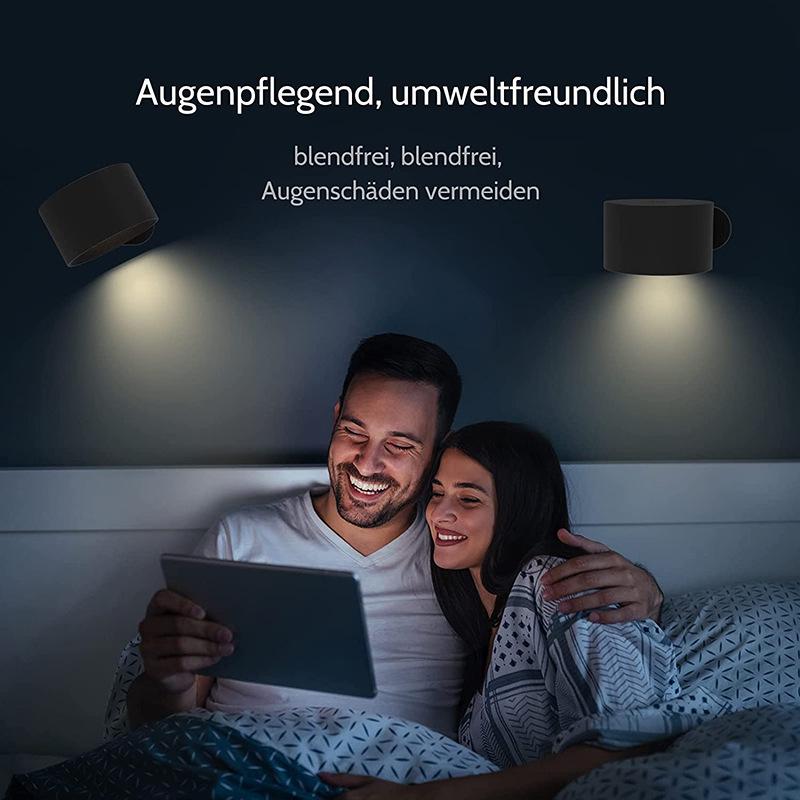360° Rotating LED Wall Light: Rechargeable, Portable Touch-Control for Bedside Reading & Magnetic Cabinet Use.