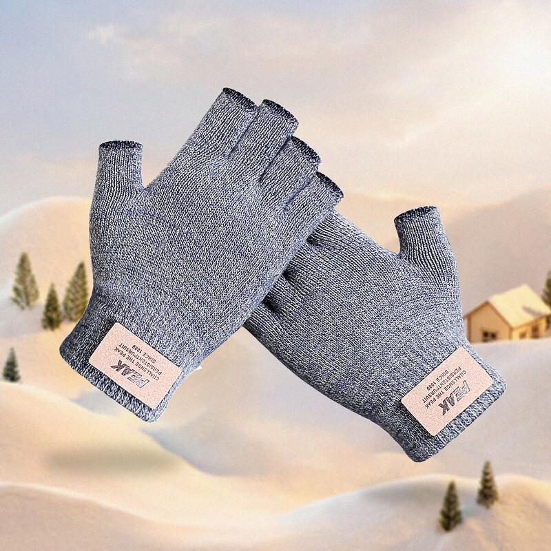 Peak YH23407 Half-Finger Non-slip Warm Gloves