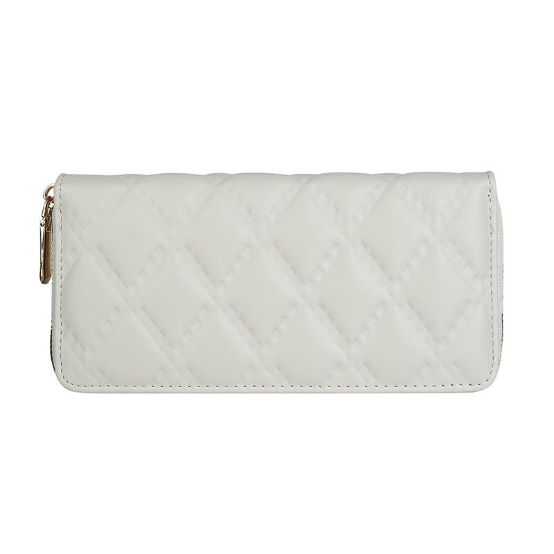 Portefeuille pochette en cuir PU gaufré pour femme 2024 - Grande capacité, Multiples fentes pour cartes, Porte-monnaie, Sac pour téléphone