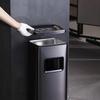 Large Capacity Trash Can Rectangular Trash Bin Office Litter Bins 12 Liters Dustbin Garbage Recycling Cube Wastebins with Lid