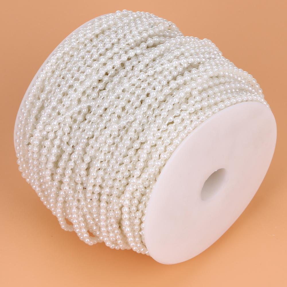 10m 3mm Imitation Pearl Beads Acrylic Fiber Glass Door Hanging Peal String Pendants Ornament Crafts Decoration for Wedding Party