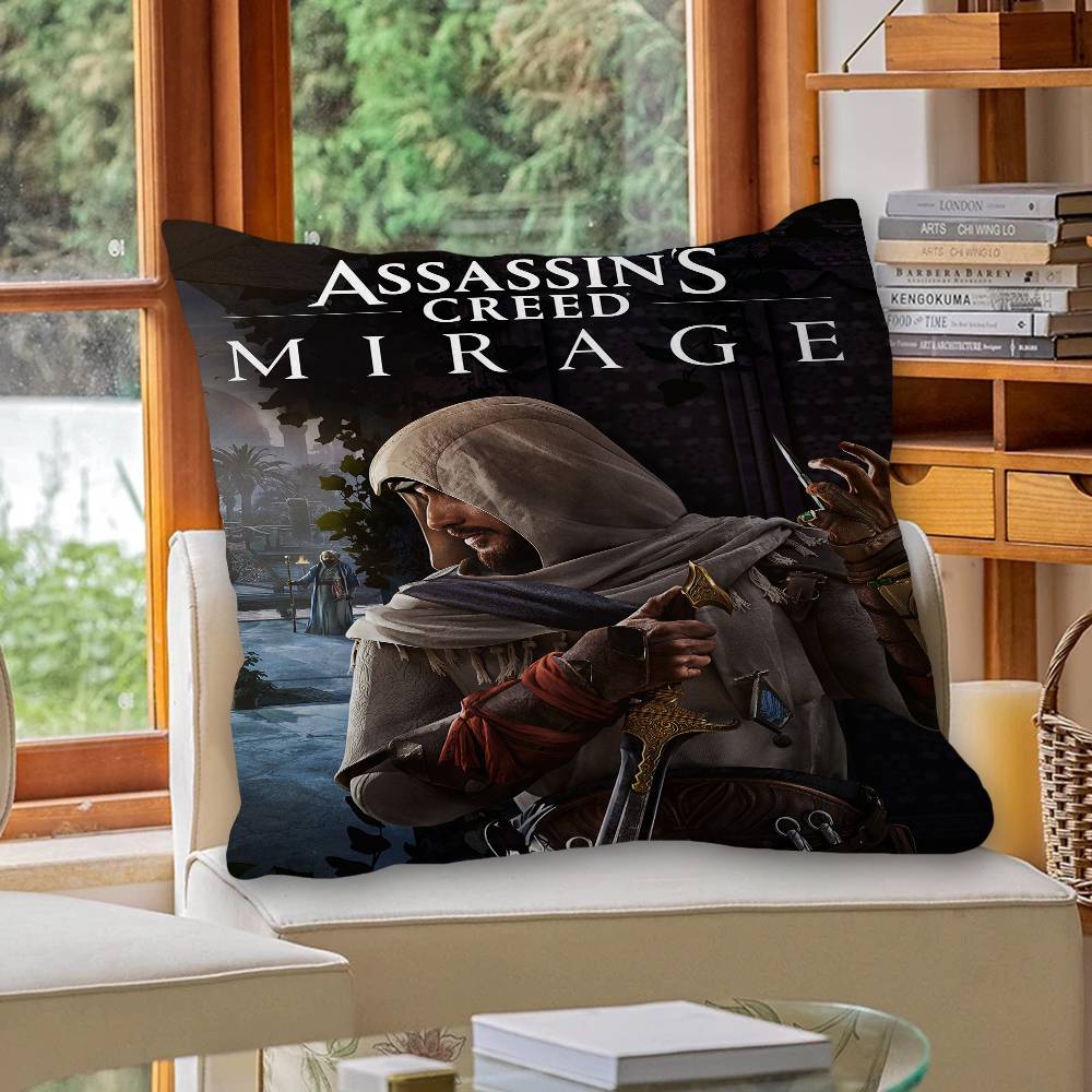 Game A-Assassins Creed S-Shadows Cushion Cover Inches Farmhouse Decor Home Throw Pillow Covers for Couch Decorations