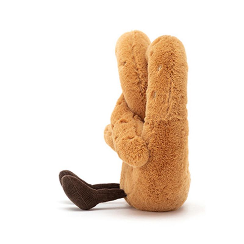 JELLYCAT Fun Food Series Alkaline Water Bread Knot Companion Brown Doll Plush Doll 18cm/30cm Height