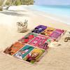 Cartoon Pattern Print 2D Flat Print Beach Towel, Large Soft Quick Dry Towel for Beach Camping SwimmingXSTJ0915562