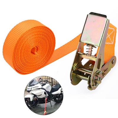 Heavy-Duty Car & Truck Front Cargo Ratchet Strap with Metal Buckle - Adjustable, Secure Tie-Down for Safe Luggage Transport