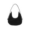 Chic Silver Crescent Bag For Women Featuring Soft Pu Material And Sleek Street Style Ideal For Daily Outfits